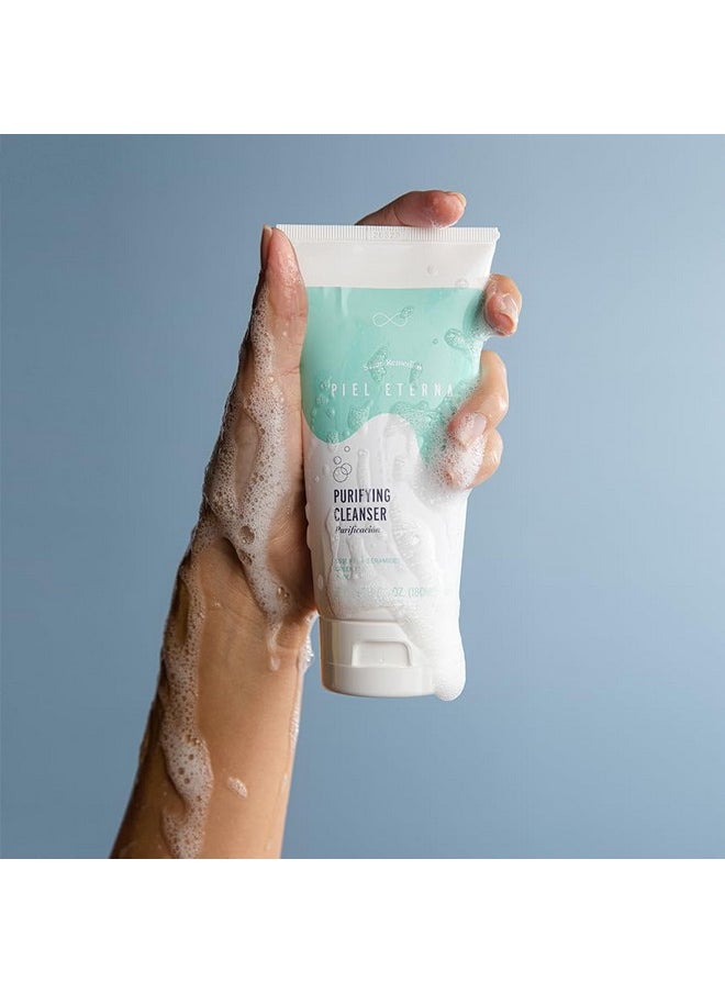 Santo Remedio - Santo Remedio, Piel Eterna, Purifying Cleanser, Removes Impurities and Provides Antioxidants, Contains Essential Ceramides, Green Tea, Aloe, Vitamin E, For All Skin Types, 6 Fl. Oz. / 180 ml - Image 1