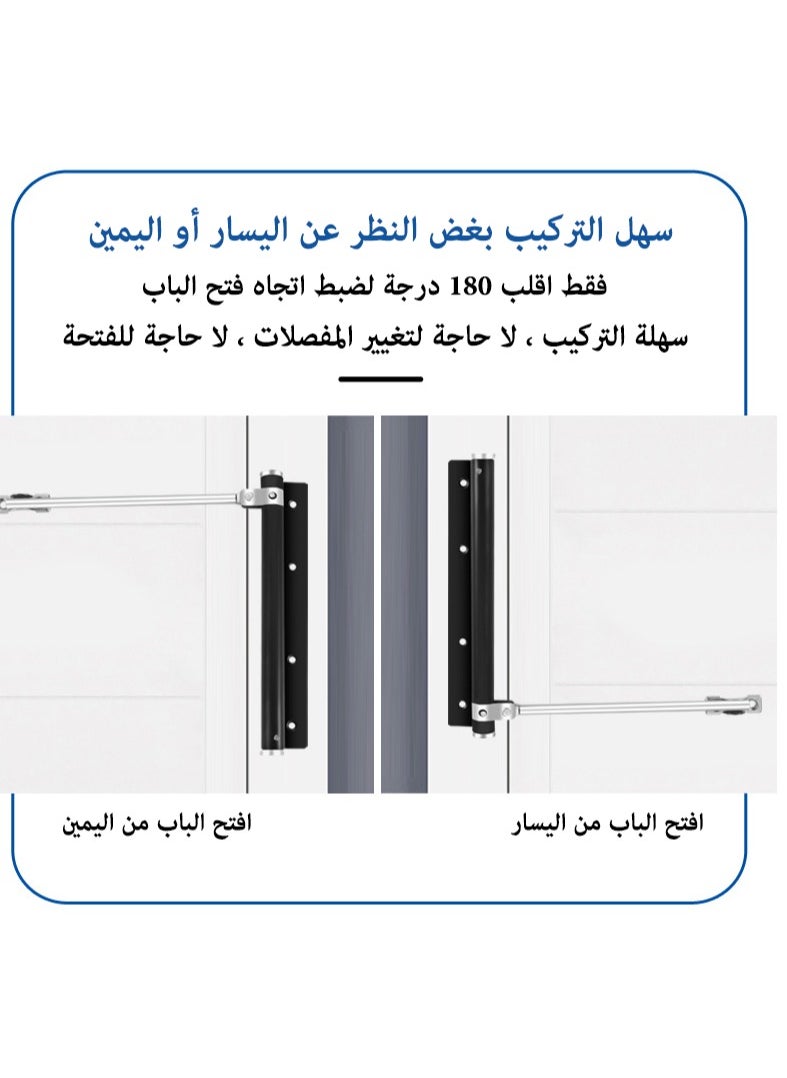 ماركة غير محددة - باب أوتوماتيكي أقرب، باب تلقائي آمن مع سرعة إغلاق قابلة للتعديل، باب سلس وهادئ أقرب للاستخدام المنزلي - Image 1