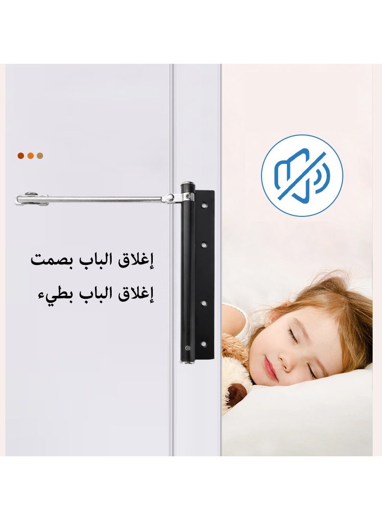 ماركة غير محددة - باب أوتوماتيكي أقرب، باب تلقائي آمن مع سرعة إغلاق قابلة للتعديل، باب سلس وهادئ أقرب للاستخدام المنزلي - Image 1