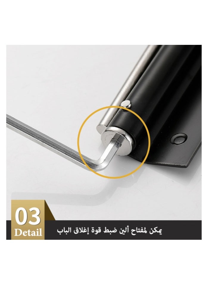 ماركة غير محددة - باب أوتوماتيكي أقرب، باب تلقائي آمن مع سرعة إغلاق قابلة للتعديل، باب سلس وهادئ أقرب للاستخدام المنزلي - Image 1