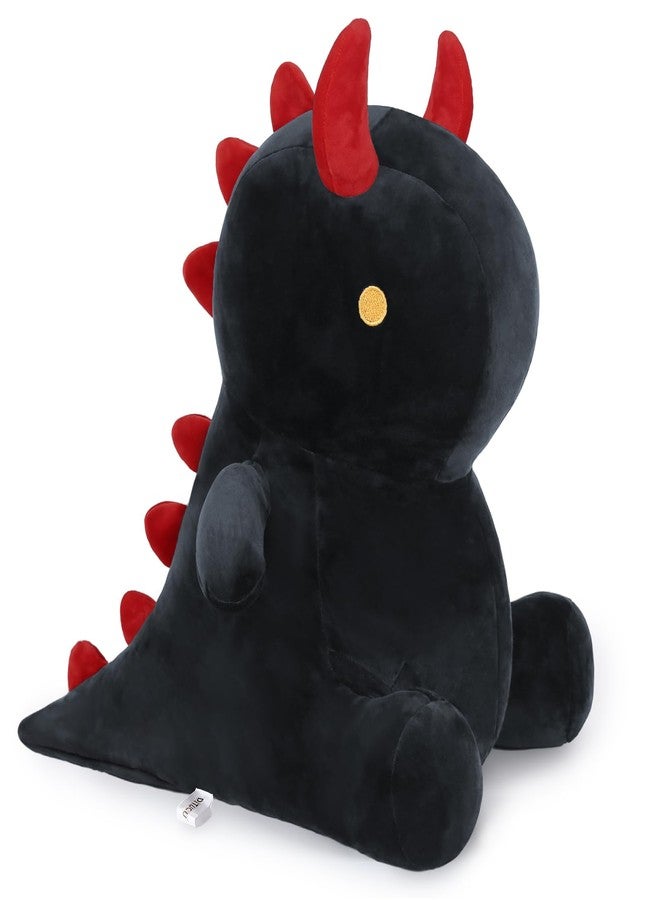 Ditucu Cute Dinosaur Plush Dino Stuffed Animals Plushies Toys Super Soft Dolls Birthday Gifts for Kids Girls Boys Black 10 inch - Image 1