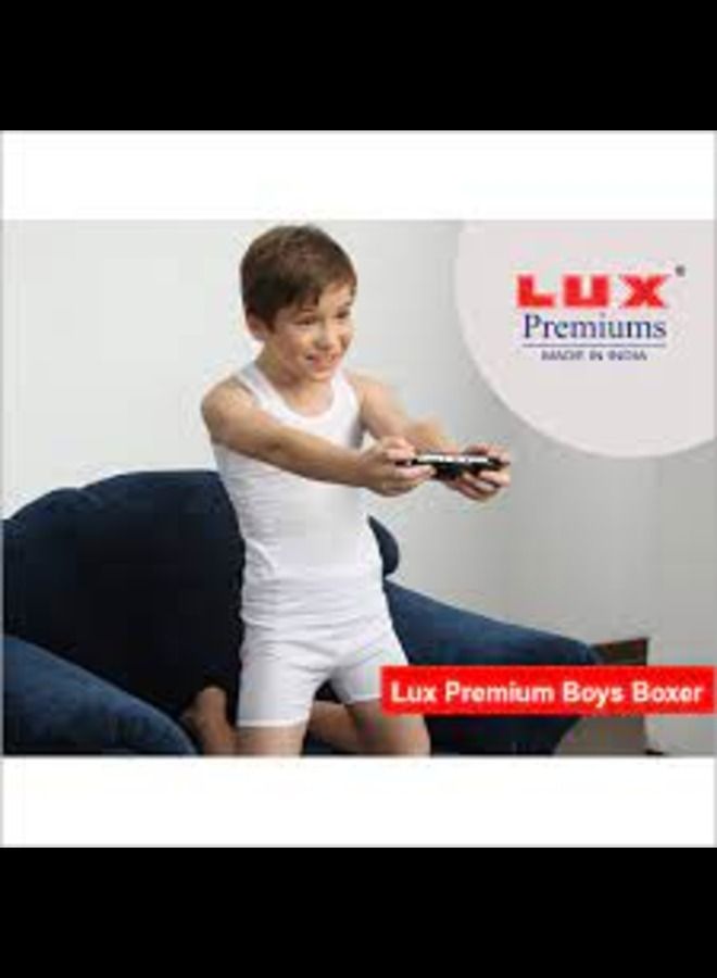 لوكس بوكسر بريميوم أبيض للأولاد (عبوة من 3 قطع) - Image 3
