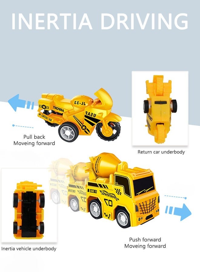 GROIC 8 Pcs Small Construction Vehicles Toys, Trucks Kids Birthday Gifts, Play Vehicle Toy Toddlers Boys Kid Toys Mini Car Set Die Cast Engineering Excavator Digger Push - Image 3