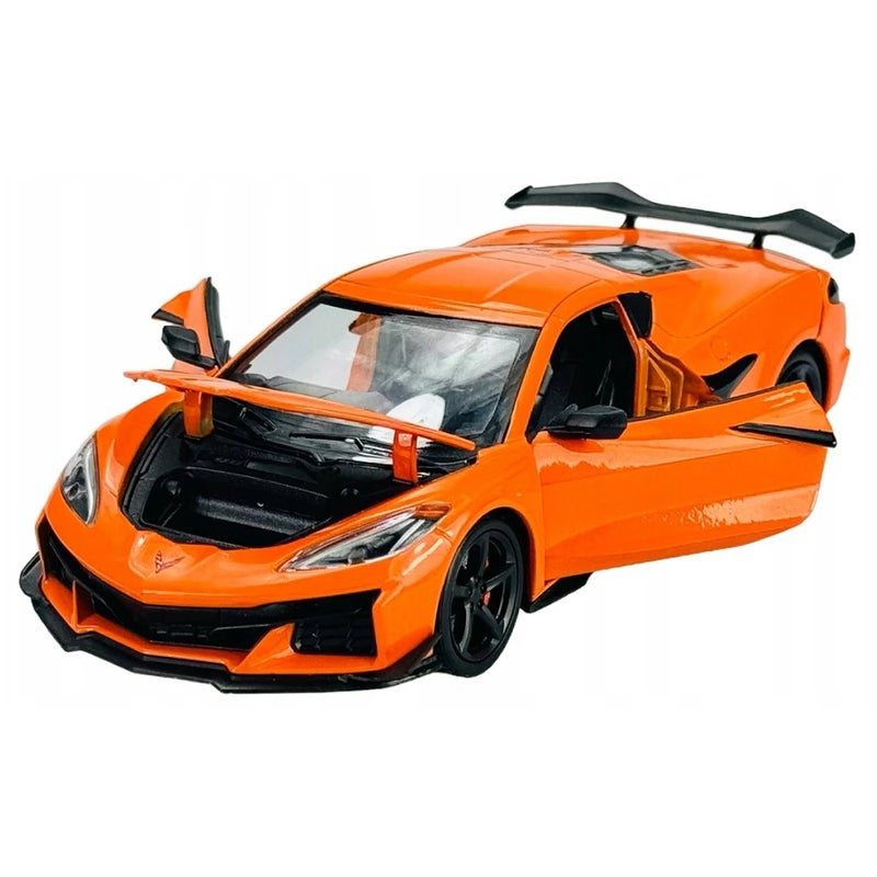 Welly - 2023 Chevrolet Corvette Z06 1/24 Diecast Model - Orange - 24120 - Image 2