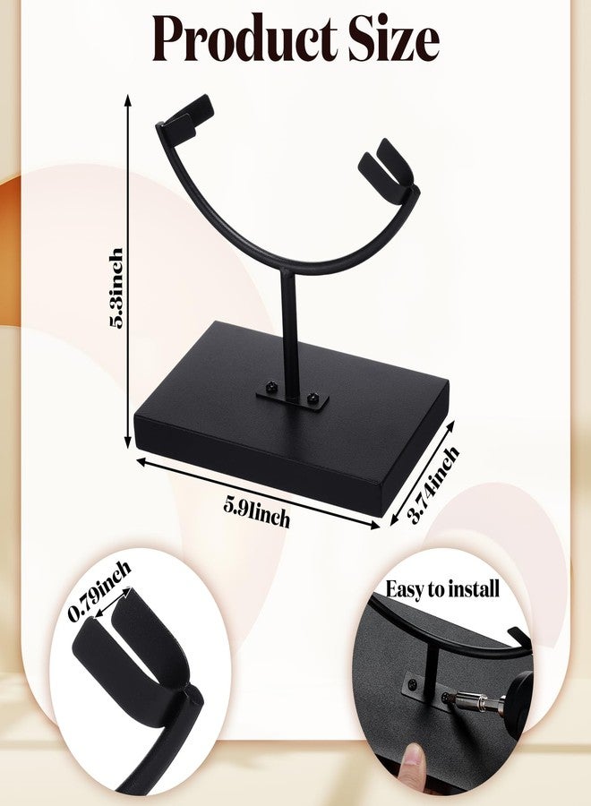 حامل عرض صخور معدني من قطعتين من مارسوي، أسود اللون، بذراع واحد وشوكتين، مناسب لعرض الألواح والشرائح والأحافير والمعادن المسطحة والبلورات - Image 2