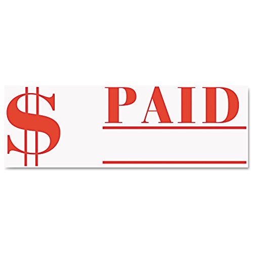 ACCUSTAMP2 035578 Pre-Inked Shutter Stamp, Red, Paid, 1 5/8 x 1/2 - Image 2
