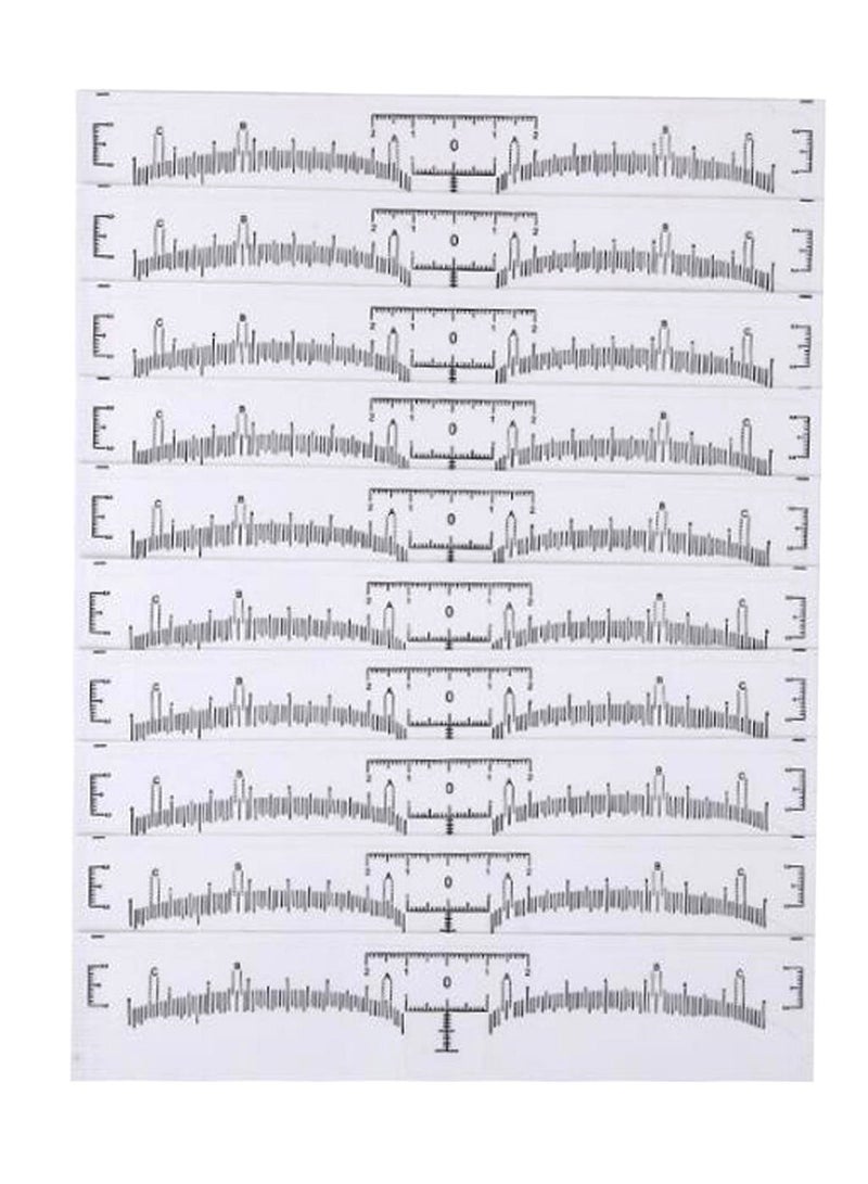 ORiTi 50-Piece Eyebrow Microblading Ruler Guide Sticker Set - Image 1