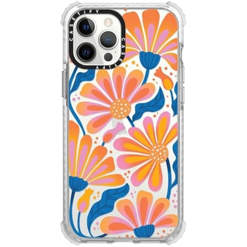 Casetify حافظة ألترا إمباكت لجهاز آيفون 12 برو ماكس 【9.8 قدم حماية من السقوط】 - ليزي ديزي - شفاف ضبابي - Image 1