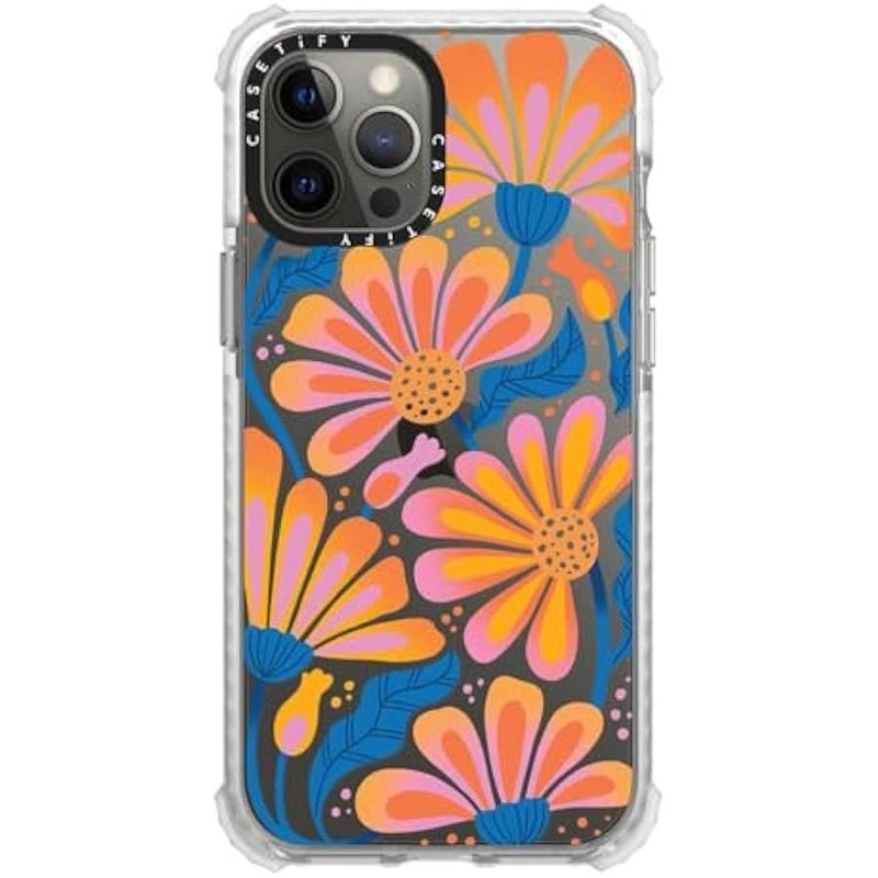 Casetify حافظة ألترا إمباكت لجهاز آيفون 12 برو ماكس 【9.8 قدم حماية من السقوط】 - ليزي ديزي - شفاف ضبابي - Image 4