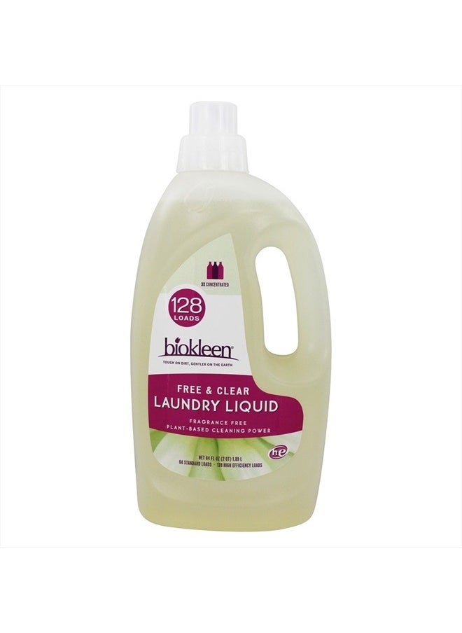 Biokleen - biokleen, Laundry Liquid, Free & Clear, 64 oz - Image 1