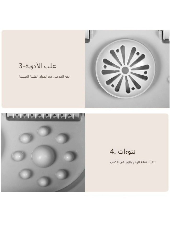 Constant Temperature Heating Roller Massage Foot, One Touch Start Foot Soaking Bathtub Folding Foot Soaking Bathtub with Bubbles Surfing Red Lights