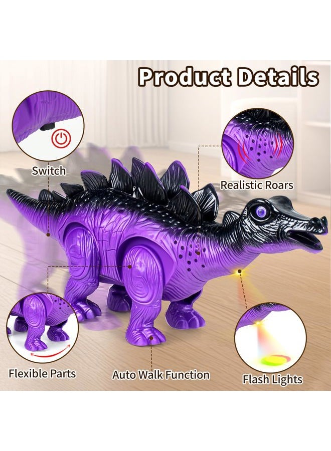 Bloolilies 2 Pack Dinosaur Toys, Electric Walking Dinosaur Toys for Kids 3-5 5-7 Years Old with LED Lights & Sounds & Roaring, Kids Toy Dinosaurs Birthday Party Favors Gift for Boys Girls - Image 5