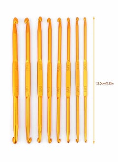 Excefore Crochet Hook Set, 8 Pcs Handle Crochet Hooks Knitting Needle Set, Golden Alumina Double End Crochet Crocheting and Knitting Set Weave Craft DIY Sewing Accessory  - Image 4