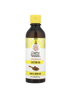 GuruNanda GuruNanda, Cold Pressed Castor Oil, 8 fl oz (237 ml)  - Image 1