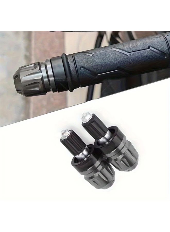2pcs Silvery Motorcycle Handlebar End Plugs Cover Caps Upgrade Accessories - Image 4