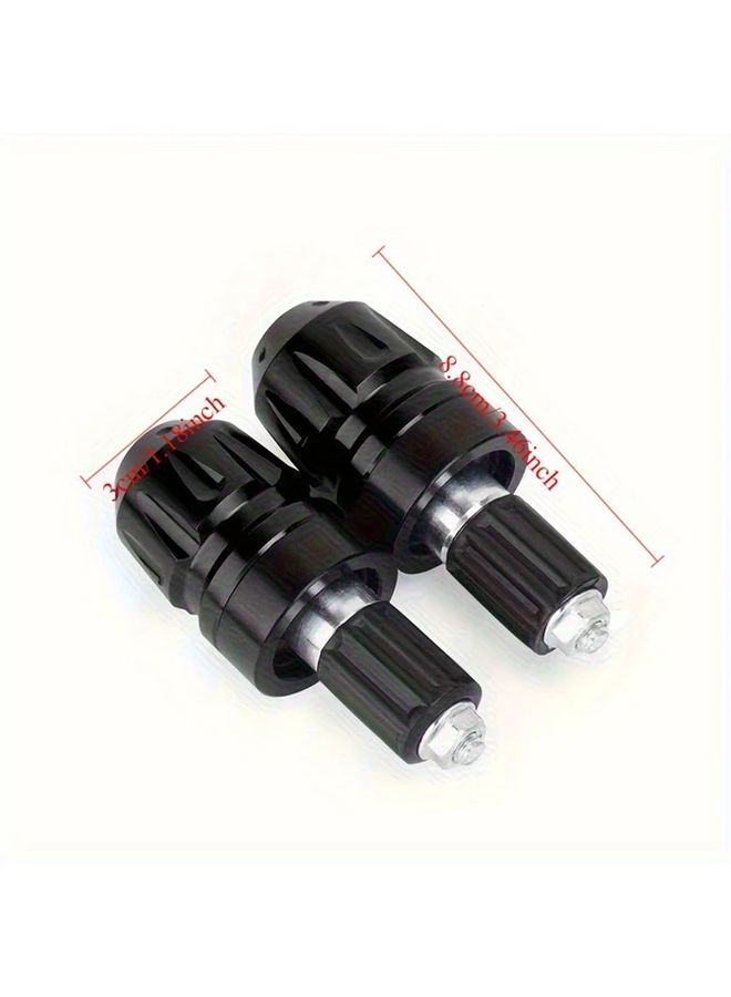 2pcs Silvery Motorcycle Handlebar End Plugs Cover Caps Upgrade Accessories - Image 2