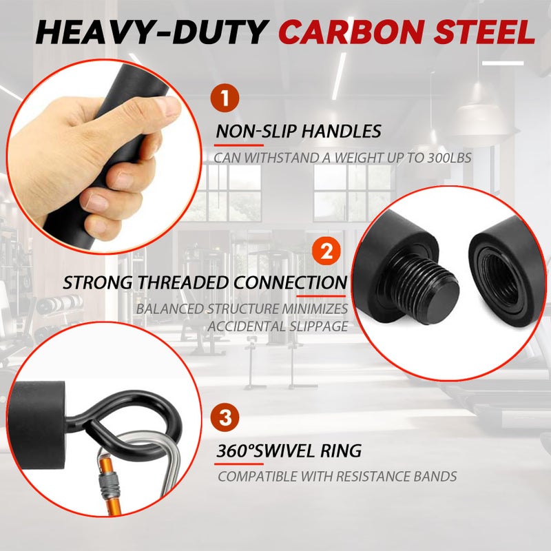 Estleys Resistance Band Bar, Adjustable from 27" to 41", Portable Pilates Bar, Resistance Training Straight Bar, Home Gym Fitness Workout Bar - Image 3