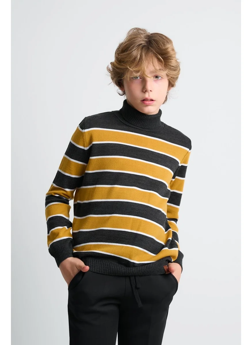 Alexander Gardi Kids Turtleneck Striped Sweater (C21-1874900)