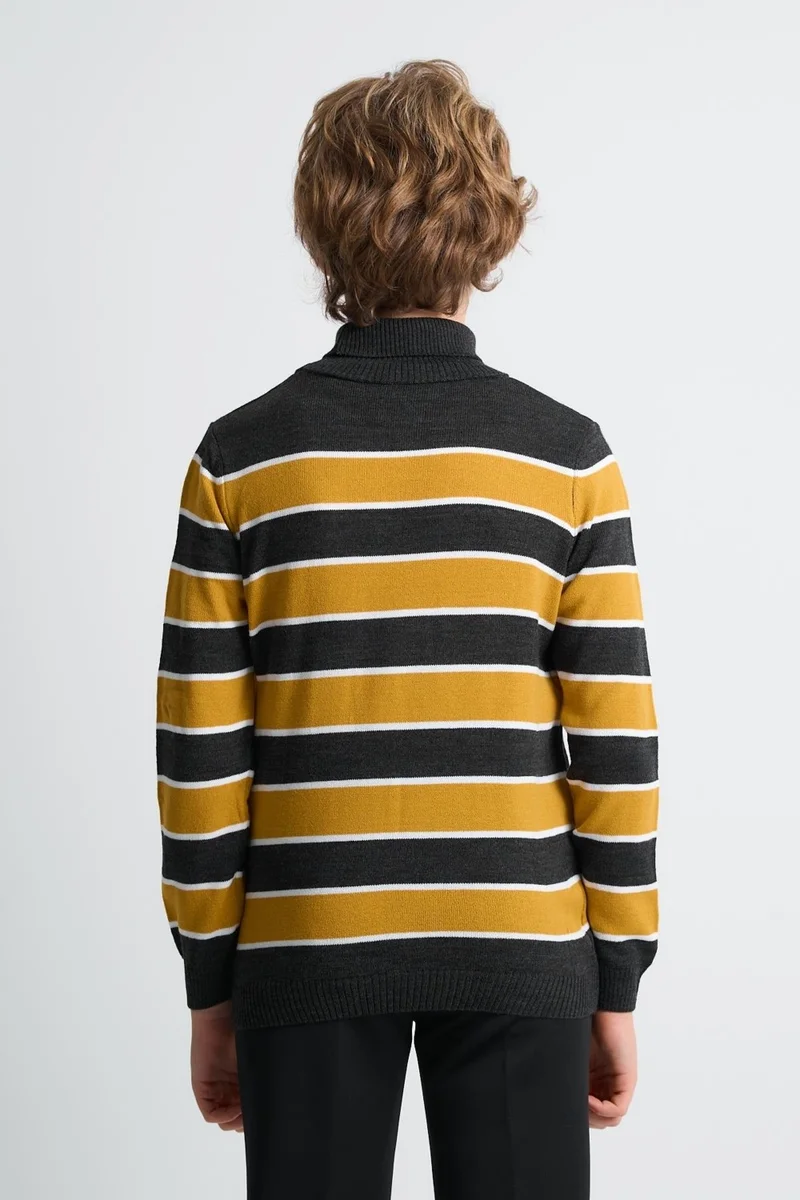 Alexander Gardi Kids Turtleneck Striped Sweater (C21-1874900)