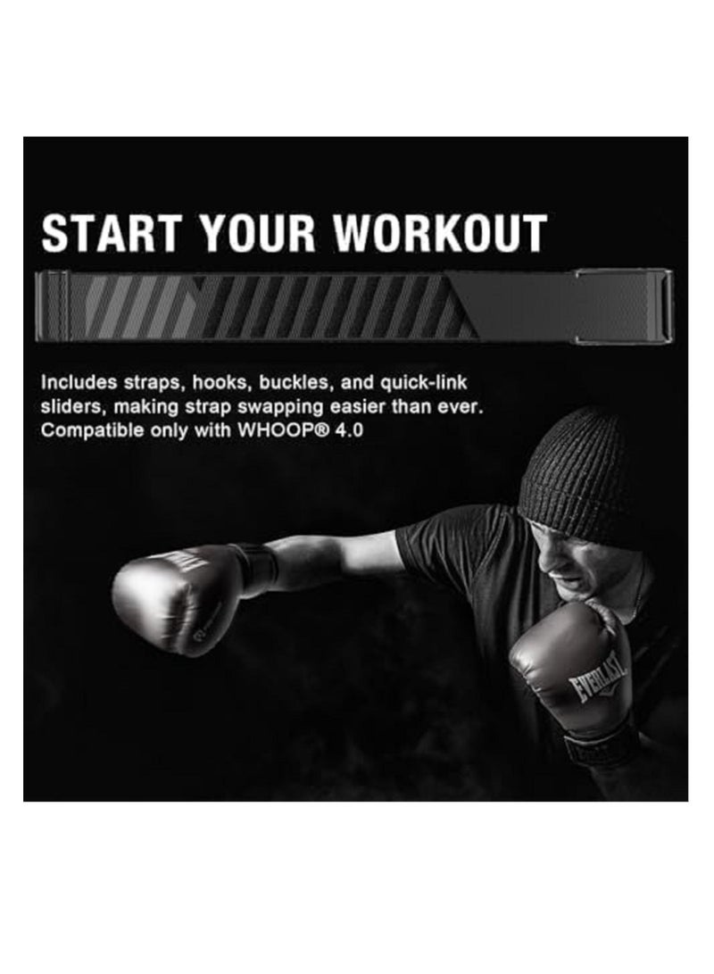 Beauenty Nylon Sport Band Compatible with Whoop Band 4.0 Strap Breathable Nylon Adjustable Waterproof Replacement Wristbands Straps Connector Wearable Fitness Tracker - Image 3