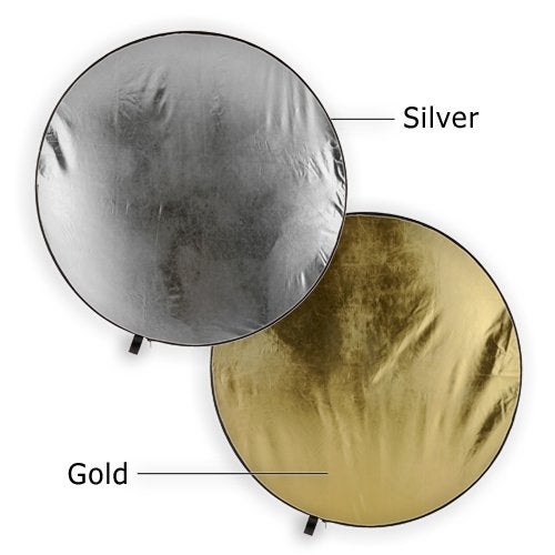 Fotodiox Fotodiox Pro 2-in-1 Reflector - 42in (100cm) Premium Grade Collapsible Disc (Silver/Gold)  - Image 1