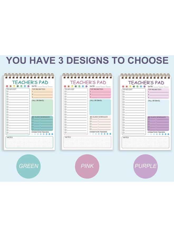 Tuun Fuplan Teacher Notepad - Teacher Appreciation Gifts with 50 Sheets, Daily To Do List Notepad, Spiral Checklist Notebook Organizer for Teachers Woman Man Notes Task Appointment, 5.8'' x 8.3'', Purple - Image 5