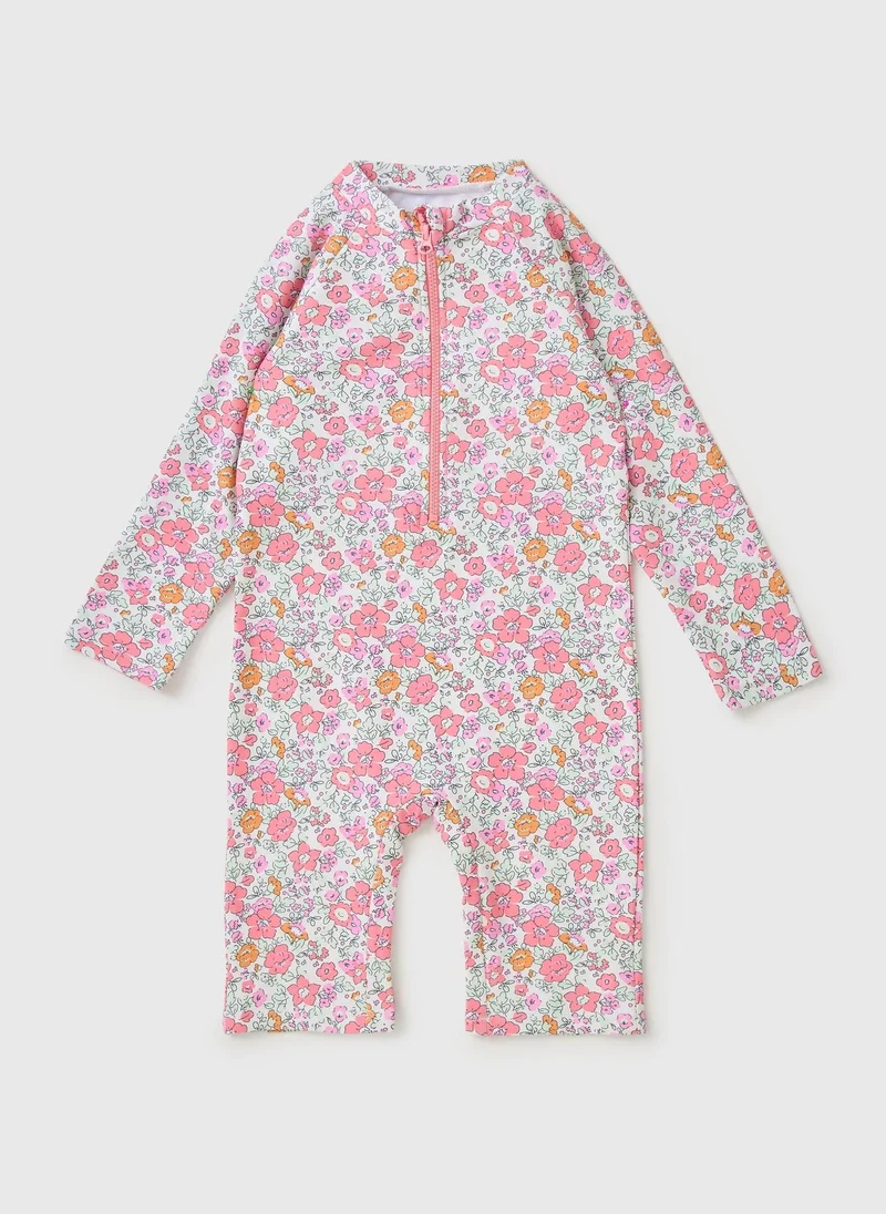 ماتلان Girls Multicolour Ditsy Floral Surf Suit