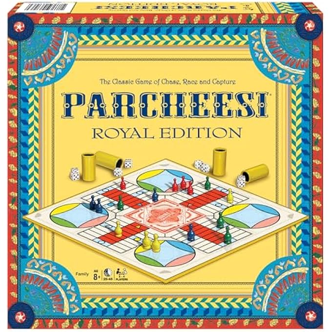 Winning Moves Parcheesi Royal Edition Games USA Classic Family Favorite Featuring Charming Artwork Tokens and dice Cups for 24 Players Ages 8 6106 - Image 2
