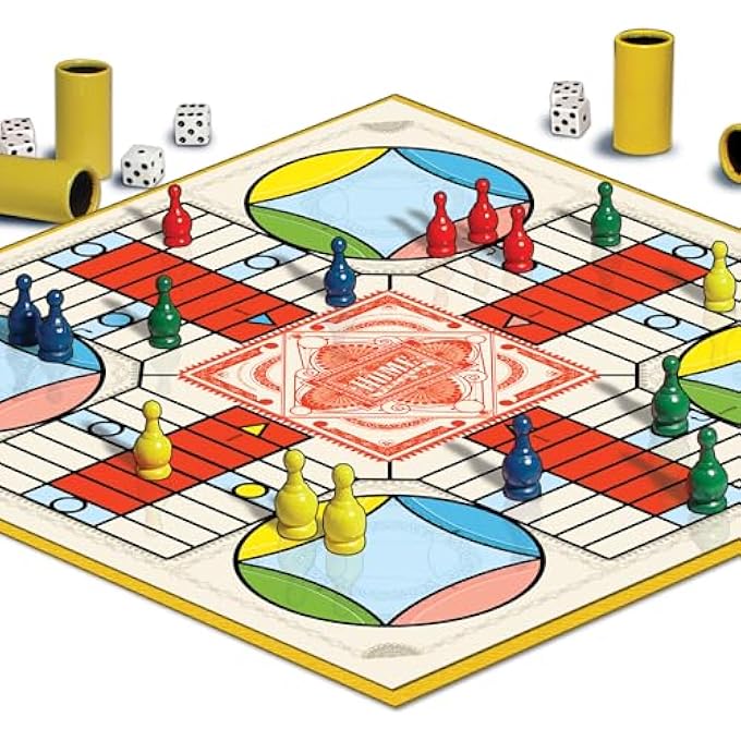 Winning Moves Parcheesi Royal Edition Games USA Classic Family Favorite Featuring Charming Artwork Tokens and dice Cups for 24 Players Ages 8 6106 - Image 5