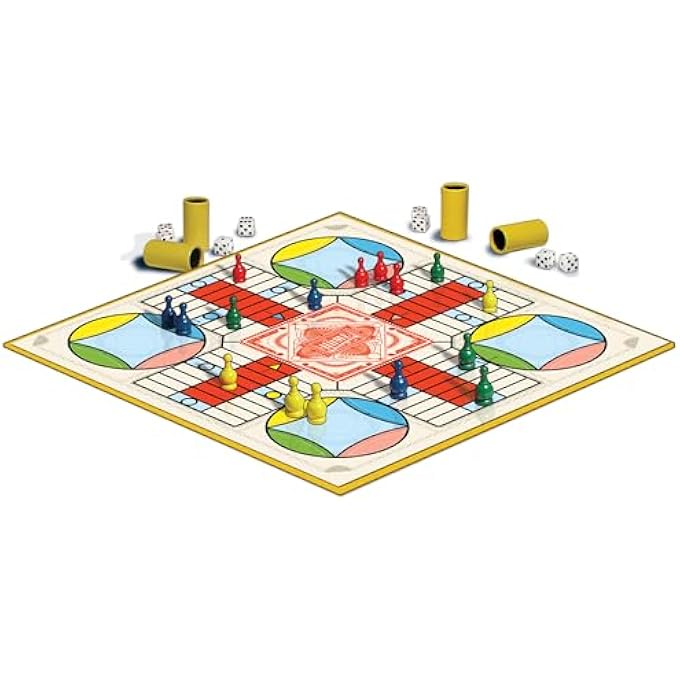 Winning Moves Parcheesi Royal Edition Games USA Classic Family Favorite Featuring Charming Artwork Tokens and dice Cups for 24 Players Ages 8 6106 - Image 4