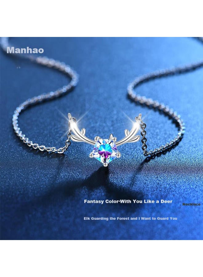 Manhe S925 Silver Necklace For Women, Pendant Collarbone Chain elry, New Year Birthday Gift For Girlfriend Or Wife - Image 4
