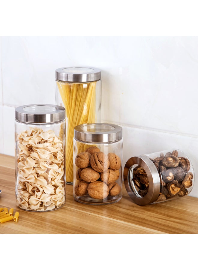Scybe Glass Storage Jars, Food-grade Glass Containers For Milk Powder And Tea, Naji 1250ml, Set Of 2 - Image 5