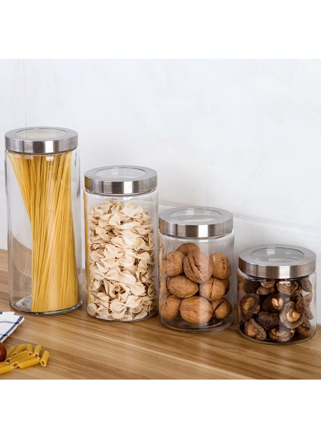 Scybe Glass Storage Jars, Food-grade Glass Containers For Milk Powder And Tea, Naji 1250ml, Set Of 2 - Image 4