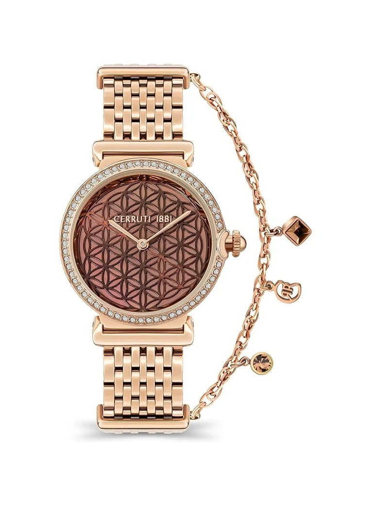 CERRUTI 1881 CERRUTI 1881 Corniglia Watch for Women with Rose Gold Mesh Band - CIWLG2114701