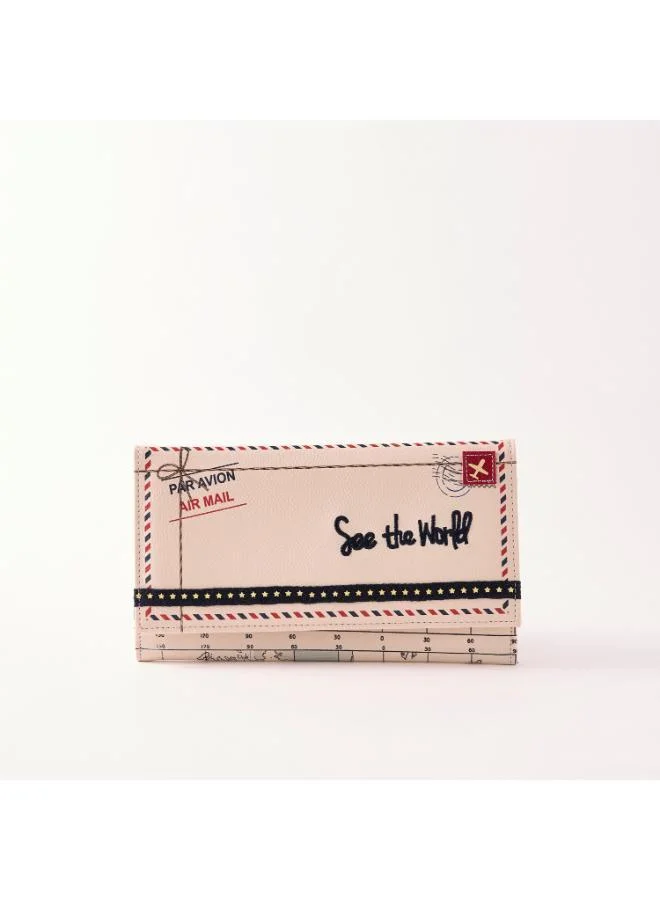 فايندز Findz Printed Document Holder with Magnetic Button Closure