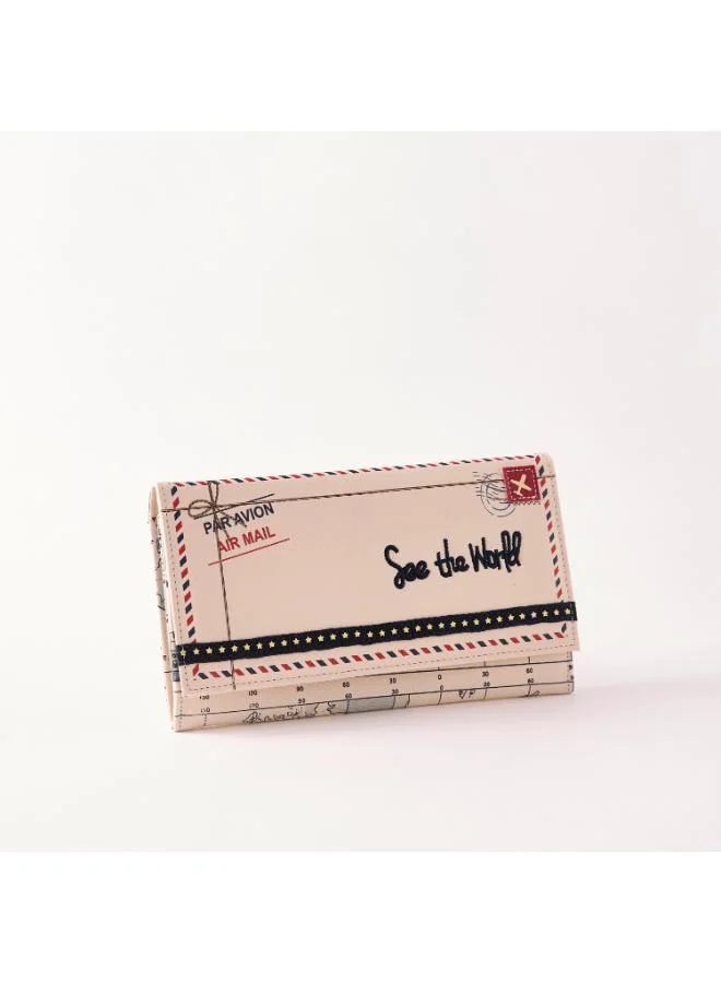 فايندز Findz Printed Document Holder with Magnetic Button Closure