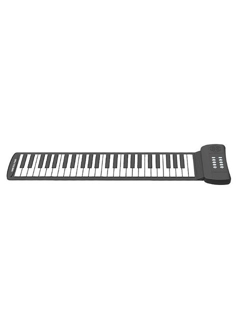 49 Keys Roll Up Piano with Built-in Speaker 16 Tones 6 Demos Supports Recording Sustain Headphone Jack Silent Hand Roll Piano Flexible Silicone Electronic Keyboard