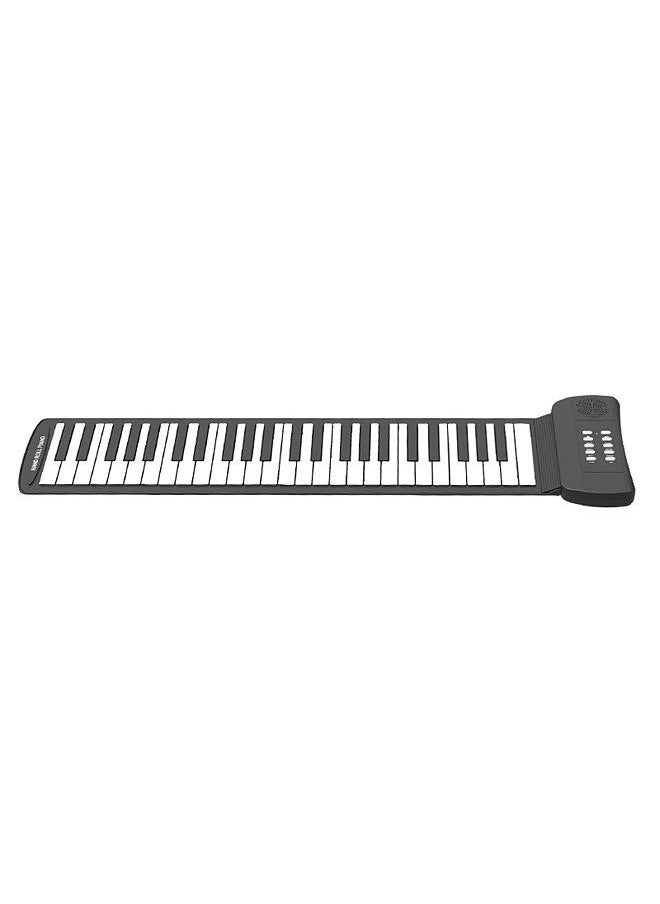 49 Keys Roll Up Piano with Built-in Speaker 16 Tones 6 Demos Supports Recording Sustain Headphone Jack Silent Hand Roll Piano Flexible Silicone Electronic Keyboard