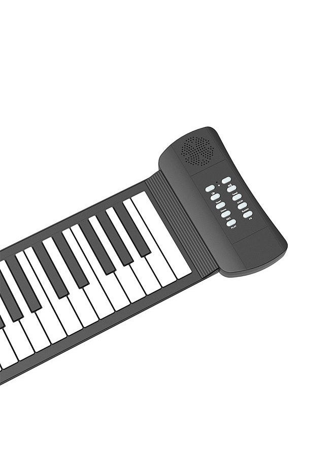 49 Keys Roll Up Piano with Built-in Speaker 16 Tones 6 Demos Supports Recording Sustain Headphone Jack Silent Hand Roll Piano Flexible Silicone Electronic Keyboard
