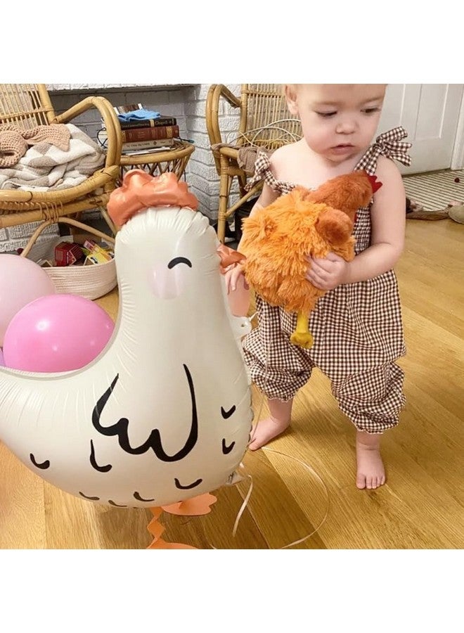 CYMYLAR 8pcs walking chicken animal balloons,white and black chicken walking balloons animals birthday party decorations supplies  - Image 4