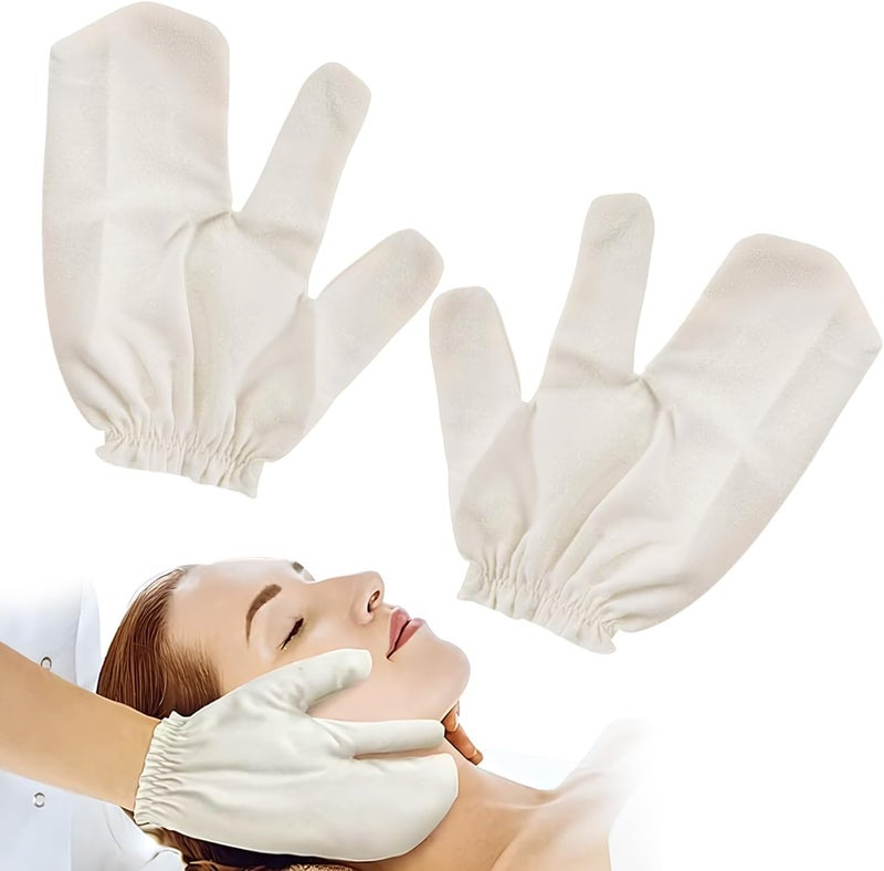 Garshana Gloves Raw Silk Massage for Dry Brushing 2 Pcs Natural Raw Silk Ayurvedic Gloves Exfoliating Massage Mitts for Lymphatic Drainage Skin Detox Unisex Size