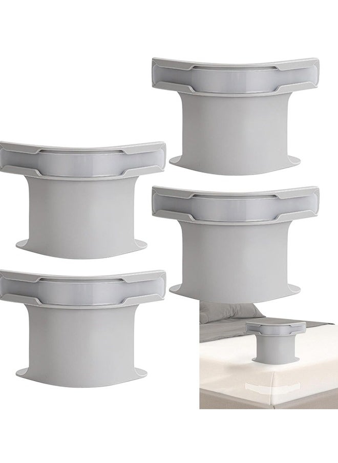 4-Pack Anti-Slip Bed Sheet Holder Clips with Locking Straps – Secure Fit for Mattress Corners, No More Slipping Sheets