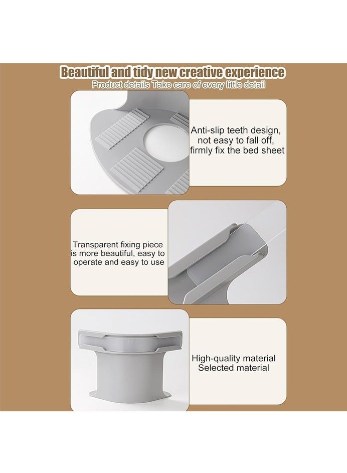 صاروخ فلاير 4 قطع مشبك أشرطة تثبيت ملاءة السرير المضاد للانزلاق – تثبيت مثالي لزوايا المرتبة، لا مزيد من حركة الملاءات - Image 2