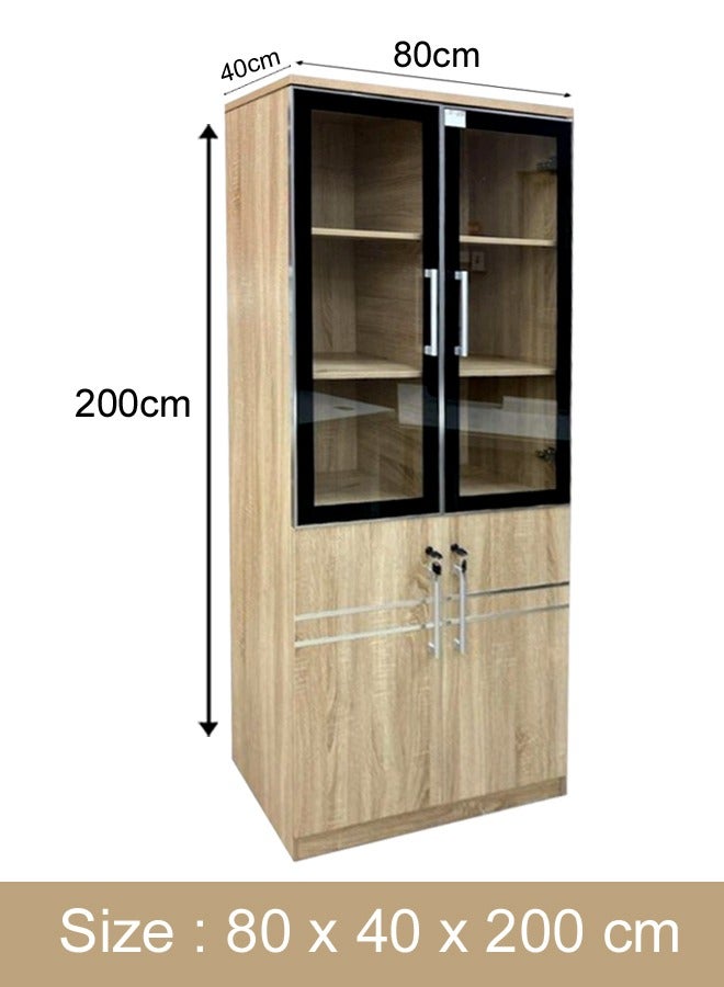 Generic Filing Cabinet With Glass Door 80*40*200 CM  - Image 4