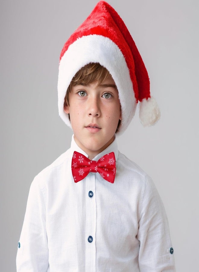 Bskifnn Kids Bow Tie Christmas Bow Tie Adjustable Neck Bowtie for Kids Wedding Party Christmas ﻿ (Red/Snowflake) - Image 4