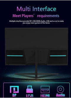 HILUKE 27 Inch Curved Gaming Monitor,QHD 2560 x 1440 Computer Monitor 165Hz,16:9 Wide HDR Display,FreeSync,1ms Response,2* HDMI & DisplayPort,Tilt Adjustable  - Image 3