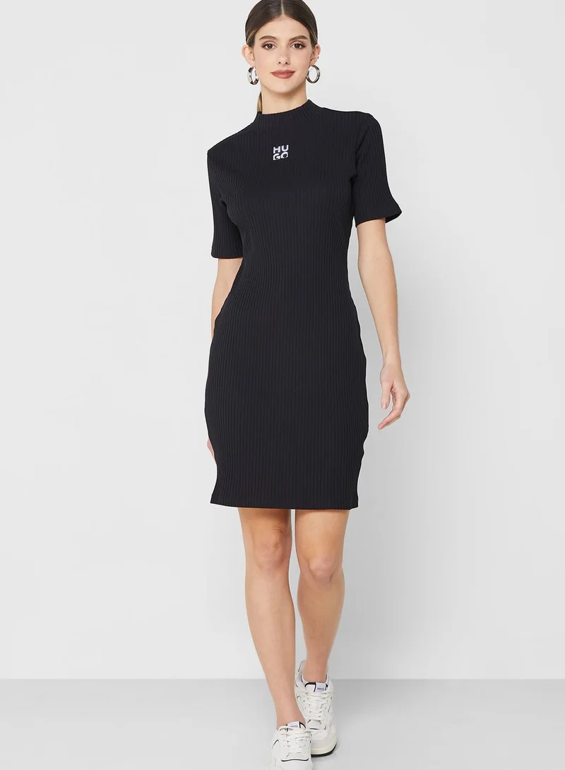 HUGO Stacked Logo Dress