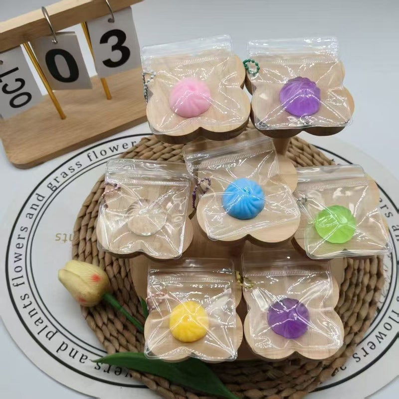 Small-Sized Bun Stress Relief Toy, Multi-Colored Milk-Scented Slow-Rebound Squishy Toy for Stress Relief - Image 2