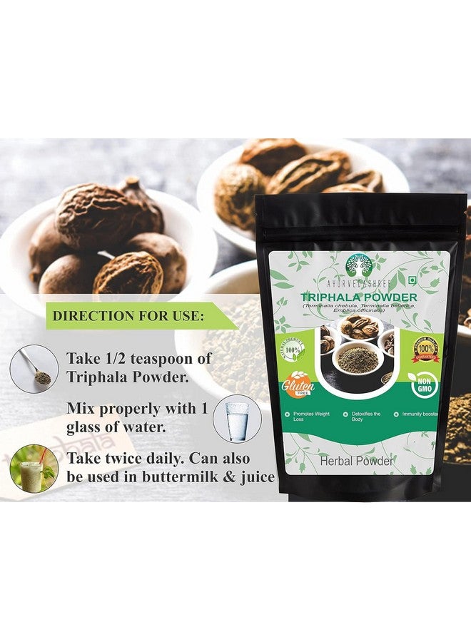 AYURVEDASHREE مسحوق تريهالا AYURVEDASHREE 100 جرام | تركيبة من الأملا، هاريتاكي وبيبهتاكي | يدعم عملية التخلص من السموم اليومية، التنظيف والتجديد | يدعم جهاز المناعة | غير معدّل وراثيًا | نباتي | معتمد من GMP - Image 2