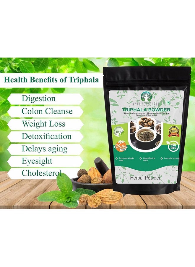 AYURVEDASHREE مسحوق تريهالا AYURVEDASHREE 100 جرام | تركيبة من الأملا، هاريتاكي وبيبهتاكي | يدعم عملية التخلص من السموم اليومية، التنظيف والتجديد | يدعم جهاز المناعة | غير معدّل وراثيًا | نباتي | معتمد من GMP - Image 5
